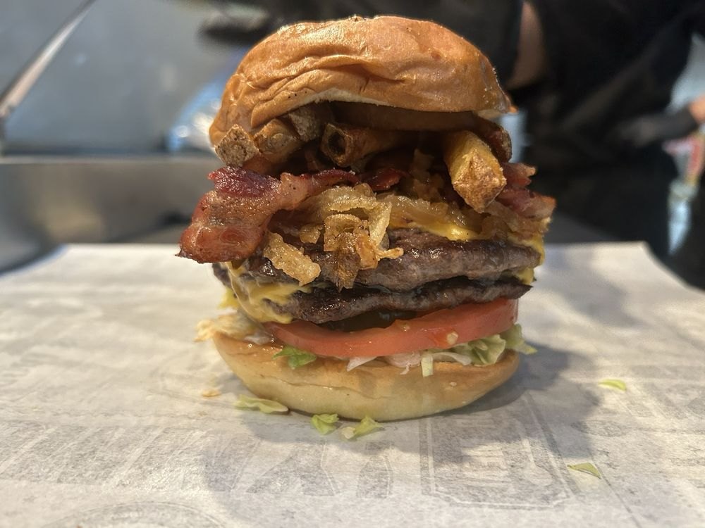 Uncle Sal's stacked burger